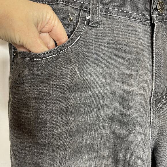 Akademiks Jeans Gray Baggy Wide Leg Skater Hip Hop Rap Streetwear Pants Size 18 - Picture 7 of 11